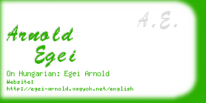 arnold egei business card